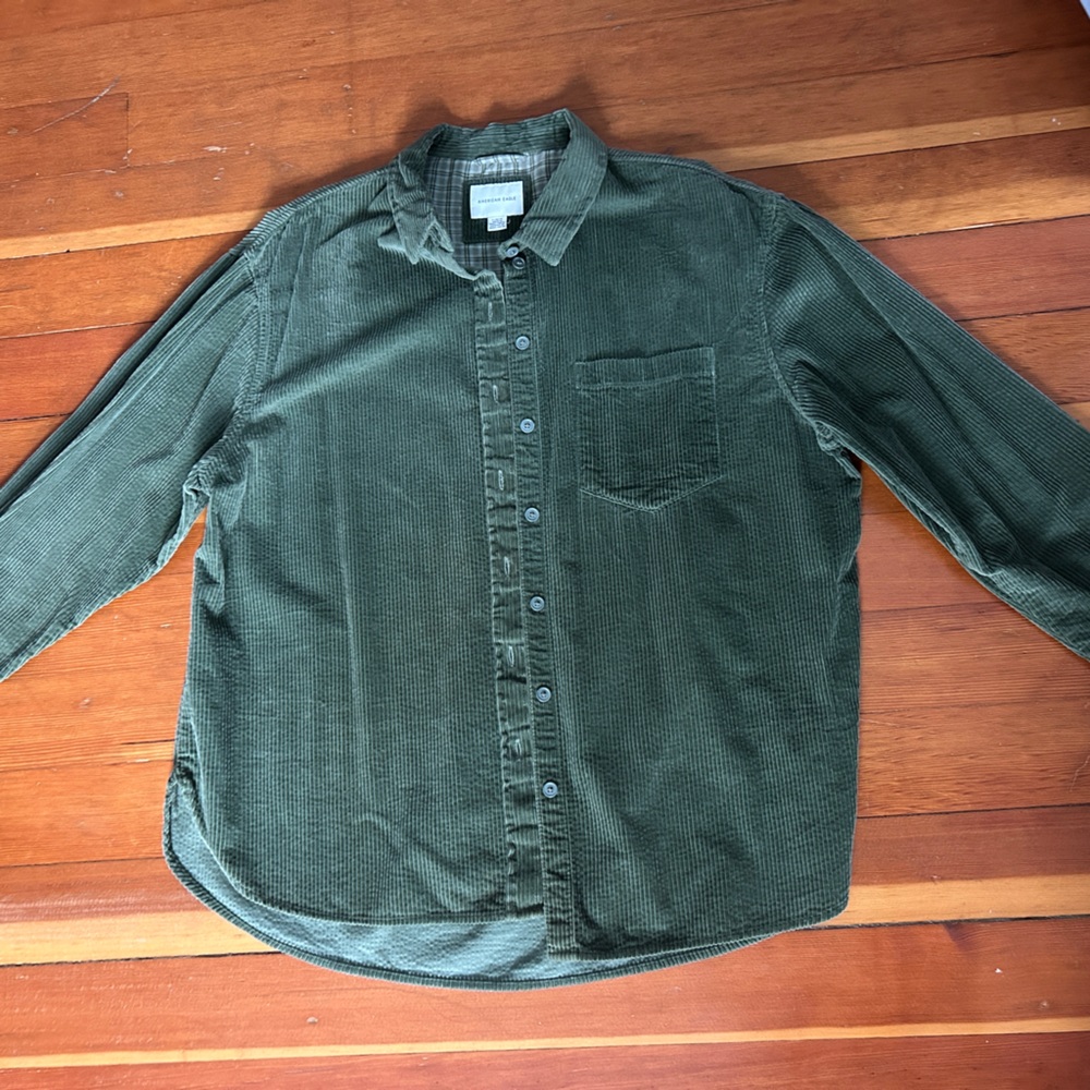American Eagle Olive Corduroy Jacket